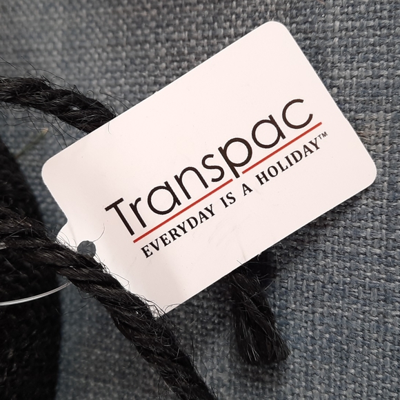 Lg Halloween Orange Feather Style Tree Decor Decoration Black Burlap Base 29" H - Picture 4 of 4